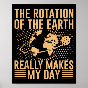 Poster A Rotação Na Terra Realmente Faz Meu Dia