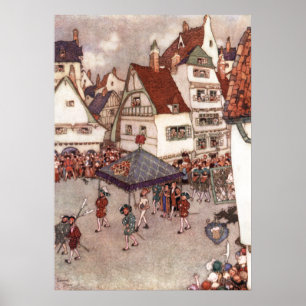 Pôster A roupa nova do imperador por Edmund Dulac