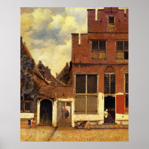 Poster A rua pequena por Johannes Vermeer