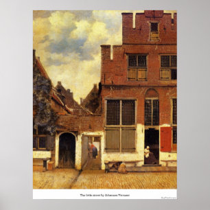 Poster A rua pequena por Johannes Vermeer