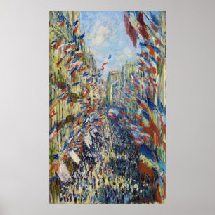 Poster A Rue Montorgueil em Paris. Celebração de 1878