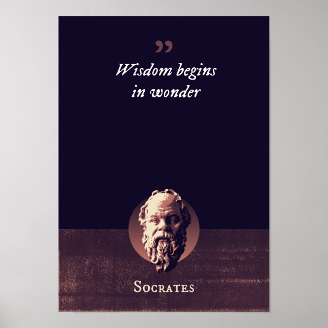 Poster A sabedoria começa a se perguntar (Frente)