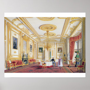 Poster A sala de estar branca no castelo de Windsor (cor