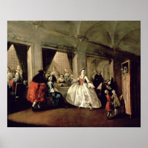 Poster A sala de estar do convento de San Zaccaria (óleo