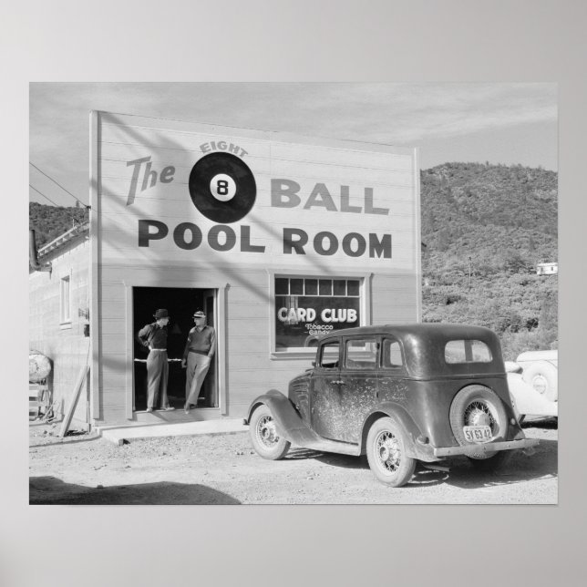 Poster A Sala de Oito Piscinas, 1940. Vintage Photo (Frente)