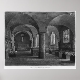 Pôster A sala do século XIII, monumentos do DES de Musee