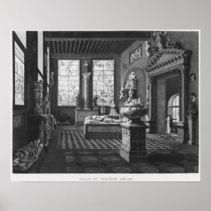 Poster A sala do século XVI, monumentos do DES de Musee