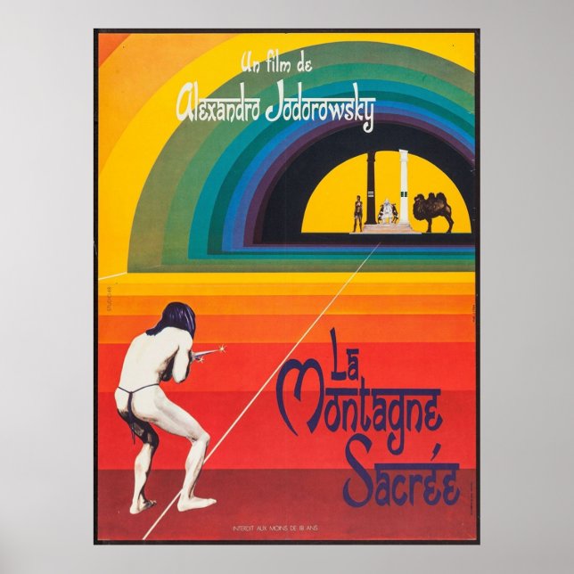 Poster A Santa Montanha de 1973, Filme de Arte Francesa (Frente)