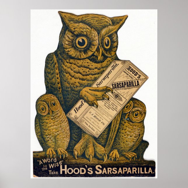 Poster A Sarsaparilla Restorative Tonic de Hood. (Frente)