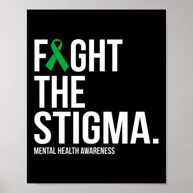 Poster A saúde mental da fita verde-estigma (Frente)