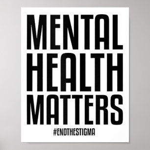 Poster A Saúde Mental Termina O Stigma Mental Health Awar