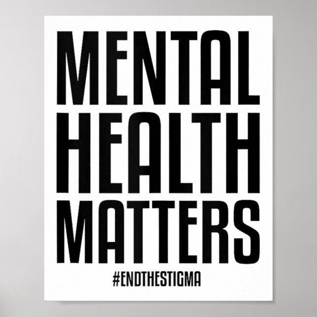 Poster A Saúde Mental Termina O Stigma Mental Health Awar (Frente)