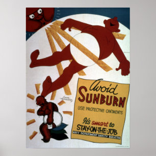 Poster A segunda guerra mundial do vintage engraçada