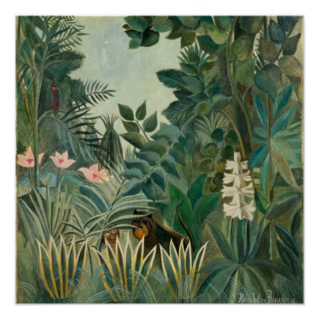 Pôster A Selva Equatorial, 1909 (petróleo na canvas) (Frente)
