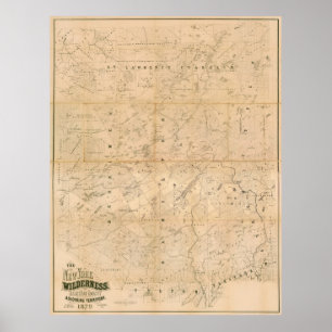 Poster A Selvagem de Nova Iorque. Mapa de 1879.