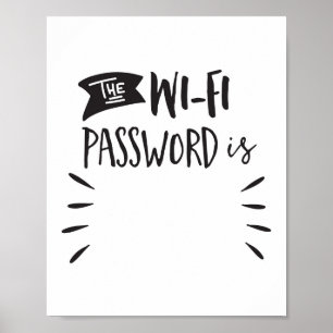 Poster A Senha Wi-Fi É: