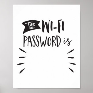Poster A Senha Wi-Fi É: