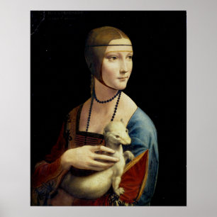 Poster A senhora com um arminho, retrato de Cecilia Galle
