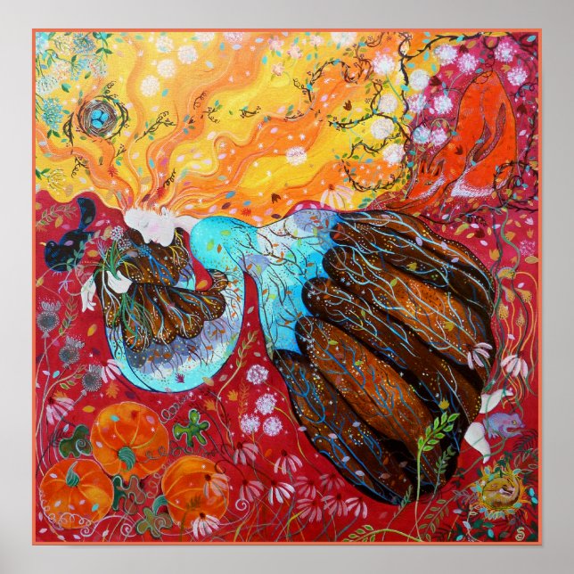 Pôster A senhora da natureza e as estações do ano (Frente)