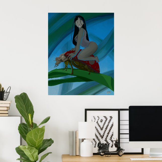 Poster A Senhora das Pétalas Perdidas (Escritório em casa)