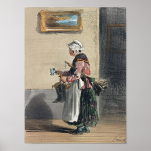 Poster A senhora de limpeza, 'de Les Femmes de Paris