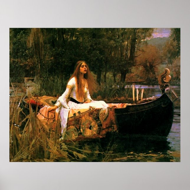 Poster A Senhora de Shalott (1888) ~ Canvas de arte (Frente)