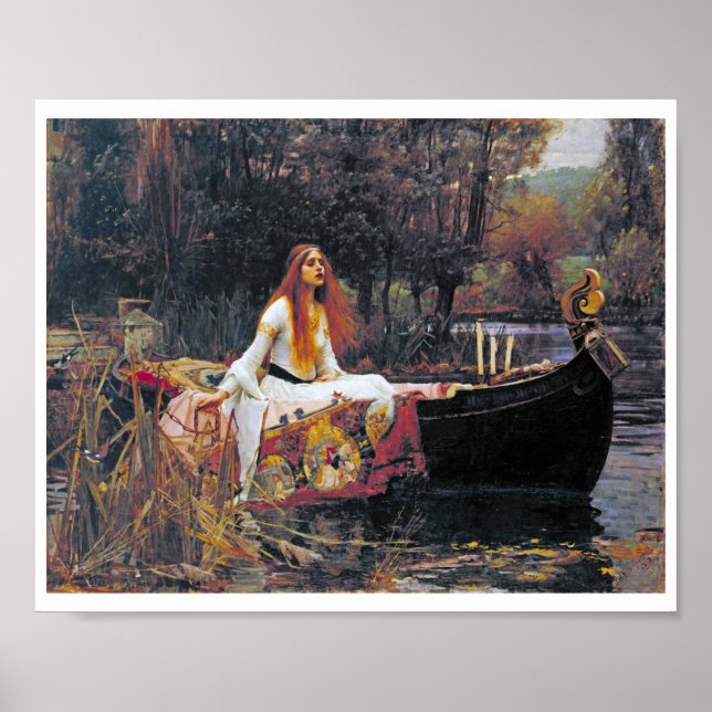 Poster A Senhora de Shalott, John William Waterhouse (Frente)