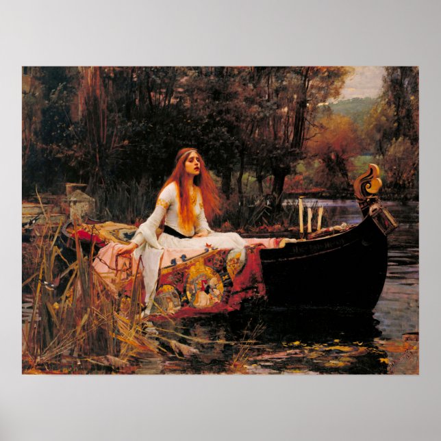 Poster A Senhora de Shalott John William Waterhouse (Frente)