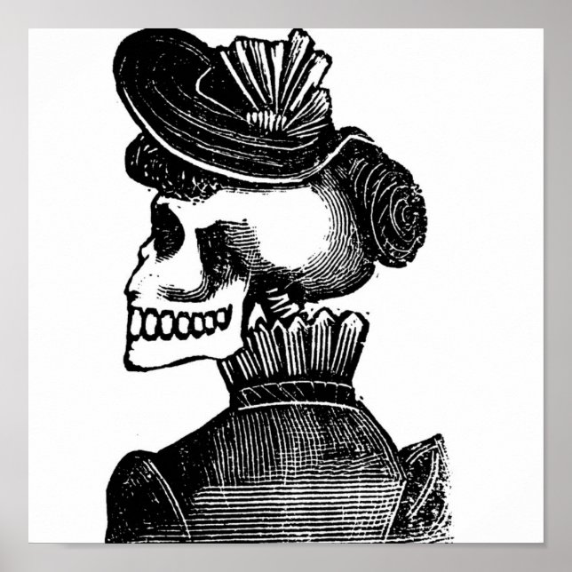 Pôster A Senhora do Esqueleto. No início dos anos 1900 Mé (Frente)