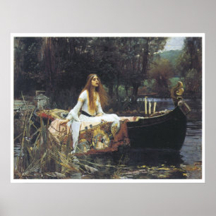 Pôster A senhora do Shallot, John William Waterhouse 1888