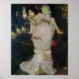 Poster A senhora do Shallot pelo Waterhouse de John