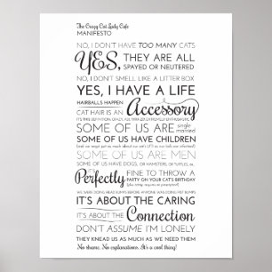 Poster A senhora louca Café Manifesto do gato