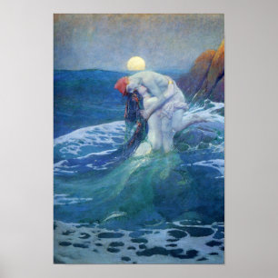 Pôster A Sereia de Howard Pyle, 1919.
