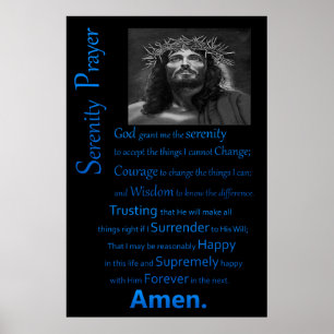 Poster A Serenidade Prece Azul