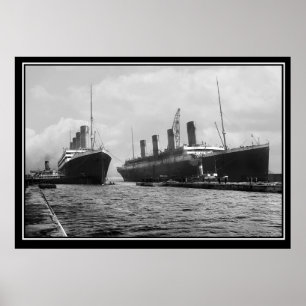 Poster A série Titanic Cartaz Olympic e Titanic