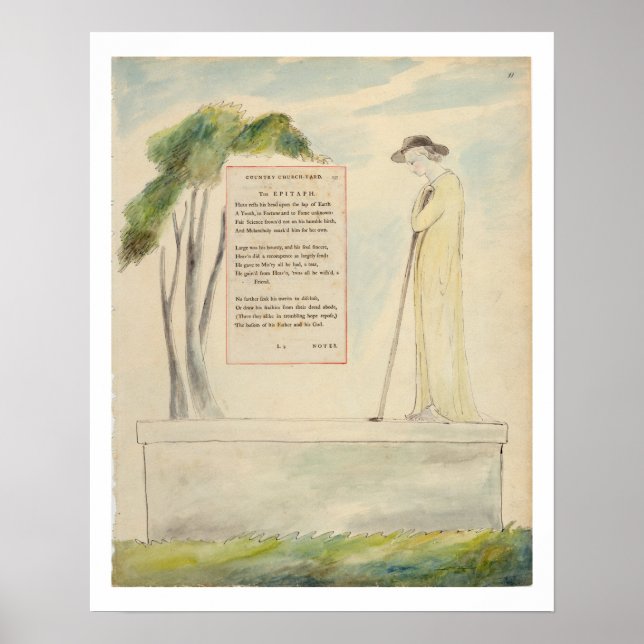 Poster A Shepherd Reading the Epitaph, from Elegy Written (Frente)