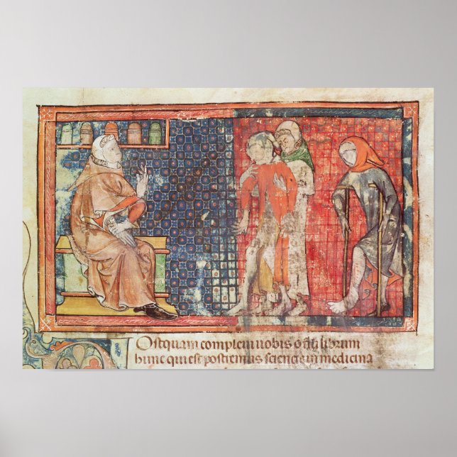 Pôster A sick man and a crippled man presented to (Frente)