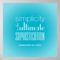 A simplicidade é a última citação de sofisticação