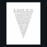 Poster A Slice of Pi Numbers<br><div class="desc">A whimsical Slice of Pi saying a slice of pie typographic decor. A simple design inspired by the pi formula, a succession of numbers making for a great humorous gift for the mathematician, the geek, the inquisitive mind. Great for a student, a teacher, an engineer or anyone that has this...</div>