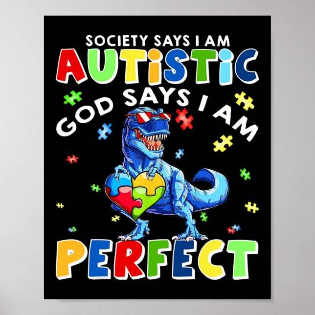 Poster A sociedade diz que eu sou autista, Deus diz que s (Frente)