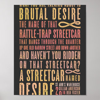 Poster A Streetcar Named Desire Quote