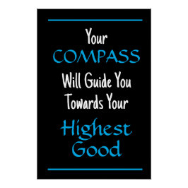 Pôster "A Sua COMPASSA Te Guiará..." Frase