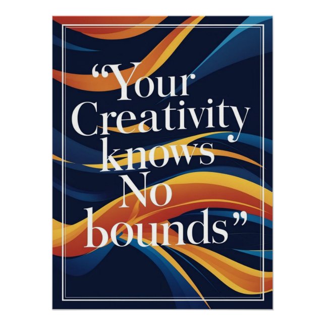 Pôster A sua criatividade não conhece limites opção 2 (Frente)