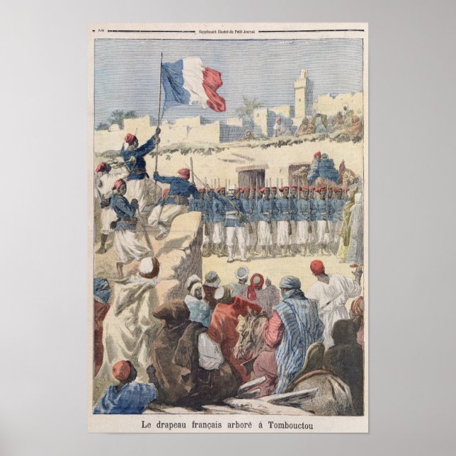 Poster A subida da bandeira francesa em Timbuktu (Frente)