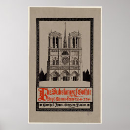 Poster A substância da catedral arquitetônica gótica