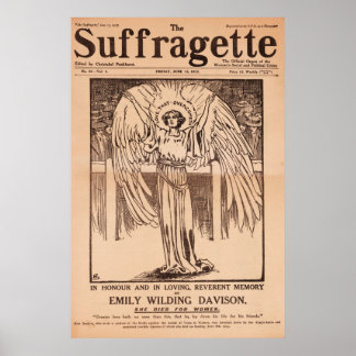 Poster A Suffragette, Emily Davison, Vintage