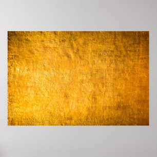 Poster A superfície de concreto de latão brilha das pared