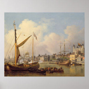 Poster A Tamisa e a torre de Londres suposta em t