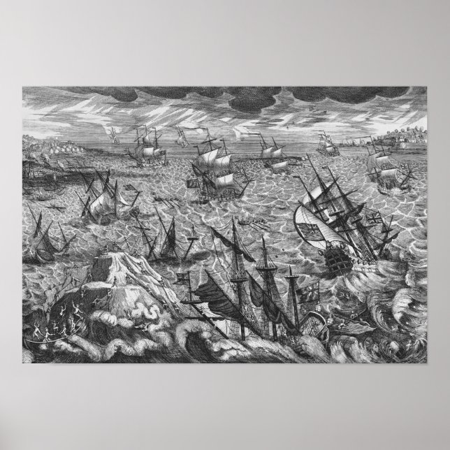 Pôster A tempestade de Excelentes na Inglaterra (Frente)