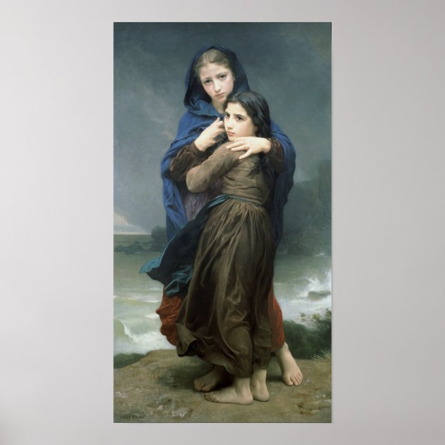 Pôster A Tempestade (L'Orage) de Bouguereau (Frente)